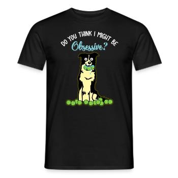 Border Collie Idée cadeau pour les propriétaires de chiens - T-shirt homme - noir - Devant - AI Model Male 178 light (178cm)