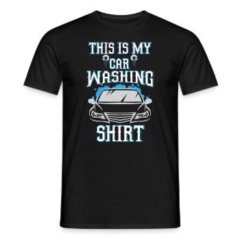 Detailer Detailing Car Wash Polish Wax Coating - T-shirt homme - noir - Devant - AI Model Male 178 light (178cm)