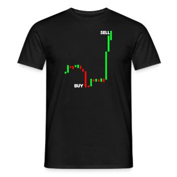 Aktienhandel Pips Kaufen Verkaufen Geschenk - Männer T-Shirt - Schwarz - Vorne - AI Model Male 178 light (178cm)