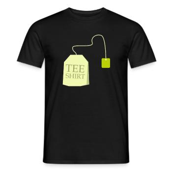 Tea Shirt Funny Saying Ambiguous Gift - Men's T-Shirt - black - Front - AI Model Male 178 light (178cm)