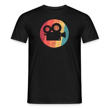 Filmmaker Vintage Retro Camera Gift - Men's T-Shirt - black - Front - AI Model Male 178 light (178cm)