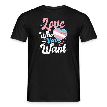 Transgender-Herz-Liebe, die Sie Geschenk wünschen - Männer T-Shirt - Schwarz - Vorne - AI Model Male 178 light (178cm)