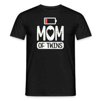 Cadeau de maman jumelle maman de jumeaux - T-shirt homme - noir - Devant - AI Model Male 178 light (178cm)