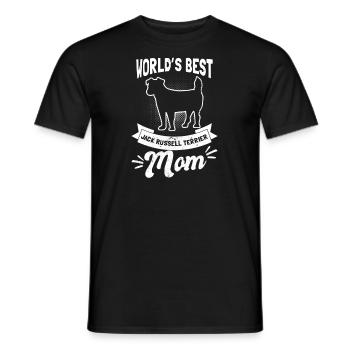 Jack Russell Terrier Worlds Best Mom Gift - Männer T-Shirt - Schwarz - Vorne - AI Model Male 178 light (178cm)