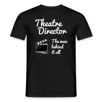 Theater director mask actor shirt - Men's T-Shirt - black - Front - AI Model Male 178 light (178cm)