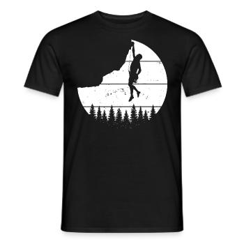 Tee shirt Escalade Vintage Mountain Climber Sh - T-shirt homme - noir - Devant - AI Model Male 178 light (178cm)