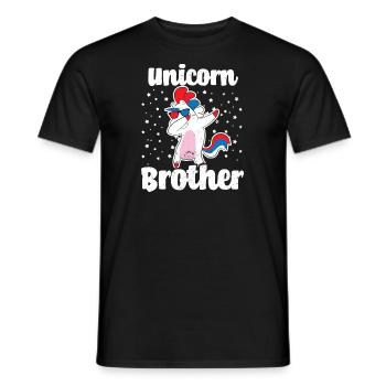 Bro Einhorn, das Bruder-Geschenk abtupft - Männer T-Shirt - Schwarz - Vorne - AI Model Male 178 light (178cm)