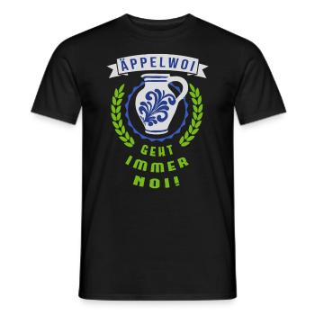 Funny Appelwoi shirt - Men's T-Shirt - black - Front - AI Model Male 178 light (178cm)