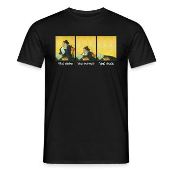 Funny Van Gogh Van Goghing Van Gone - Men's T-Shirt - black - Front - AI Model Male 178 light (178cm)