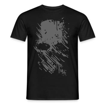 2reborn SKULL HEAD Bones Skeleton Army Navy Soldier - Men's T-Shirt - black - Front - AI Model Male 178 light (178cm)
