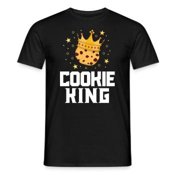Cookie King Cute Chocolate Chip Foodie Gift Kids - Men's T-Shirt - black - Front - AI Model Male 178 light (178cm)