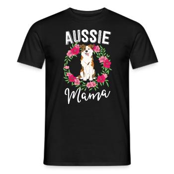 Australische Mutter Australian Shepherd Gift Dog Lover - Männer T-Shirt - Schwarz - Vorne - AI Model Male 178 light (178cm)