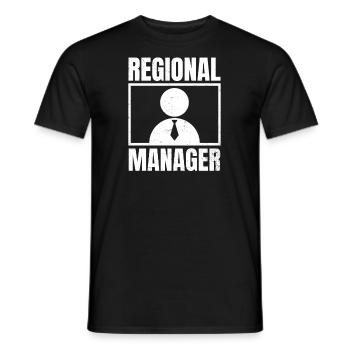 Regional Manager Funny Sillhouette Gift - Men's T-Shirt - black - Front - AI Model Male 178 light (178cm)