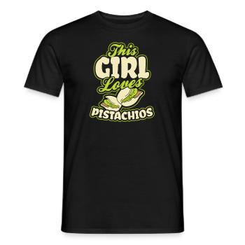 Pistache Cette fille aime le cadeau - T-shirt homme - noir - Devant - AI Model Male 178 light (178cm)