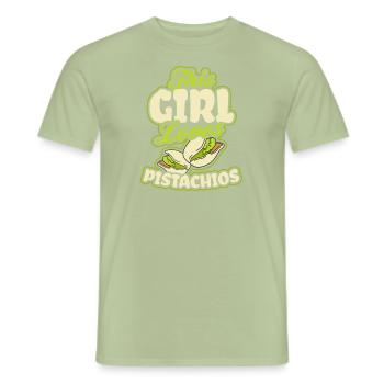 Pistache Cette fille aime le cadeau - T-shirt homme - vert sauge - Devant - AI Model Male 178 light (178cm)