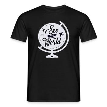 See The World - Men's T-Shirt - black - Front - AI Model Male 178 light (178cm)