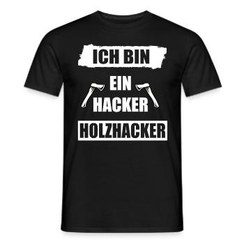Ich bin ein Holzhacker - Männer T-Shirt - Schwarz - Vorne - AI Model Male 178 light (178cm)
