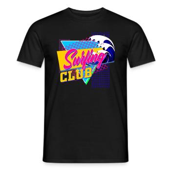 80s party - Men's T-Shirt - black - Front - AI Model Male 178 light (178cm)