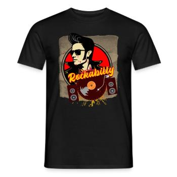 Rockabilly - T-shirt homme - noir - Devant - AI Model Male 178 light (178cm)