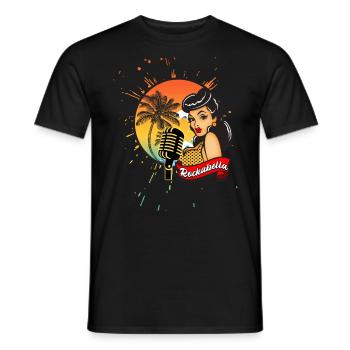 Rockabilly and Rockabella - T-shirt homme - noir - Devant - AI Model Male 178 light (178cm)