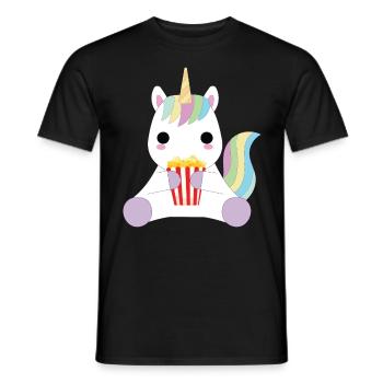 Popcorn and imagination - Men's T-Shirt - black - Front - AI Model Male 178 light (178cm)