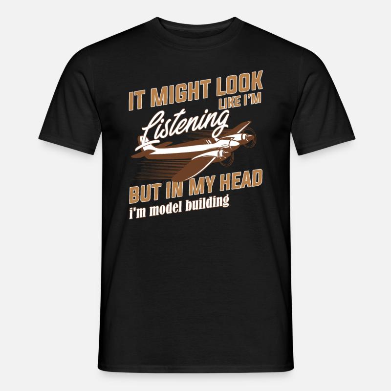 Modellflugzeug - Männer T-Shirt - Schwarz