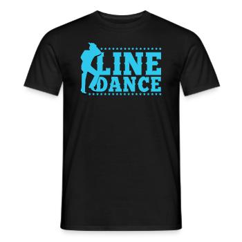 Linedance, Line dancing Linedancer - Men's T-Shirt - black - Front - AI Model Male 178 light (178cm)