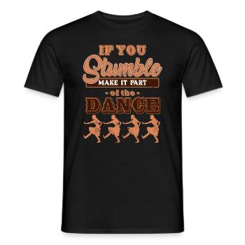 Danse en ligne, musique en ligne - T-shirt homme - noir - Devant - AI Model Male 178 light (178cm)