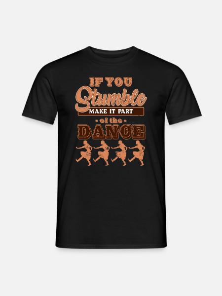 Taniec linii, muzyka linii tańca - Mænd T-shirt - sort