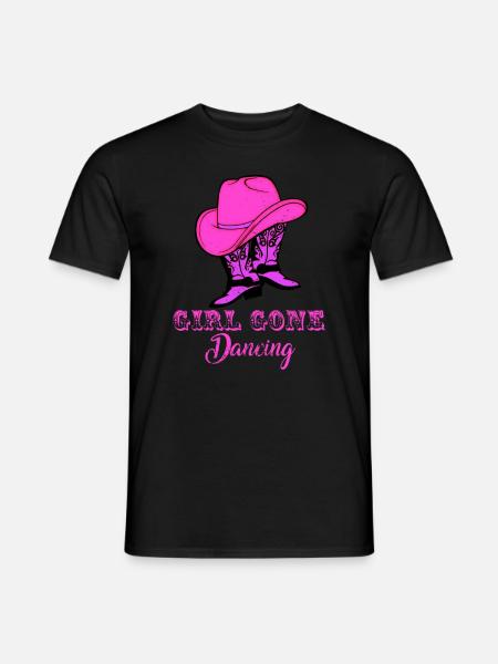 Line dancing, line dancing boots - Men's T-Shirt - black