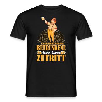 Zutritt Für Betrunkene Verboten - Männer T-Shirt - Schwarz - Vorne - AI Model Male 178 light (178cm)
