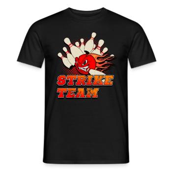 Bowling, grève de bowling - T-shirt homme - noir - Devant - AI Model Male 178 light (178cm)