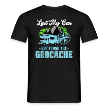 Geocaching - T-shirt homme - noir - Devant - AI Model Male 178 light (178cm)