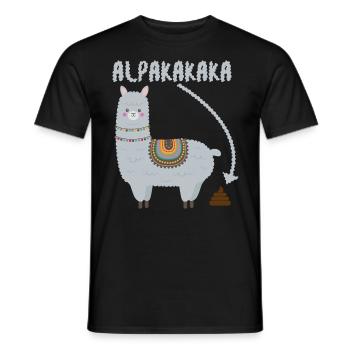 LAMA ALPAKA - Männer T-Shirt - Schwarz - Vorne - AI Model Male 178 light (178cm)