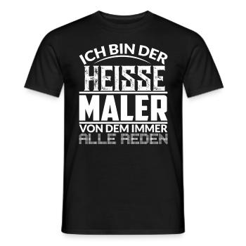 BIN DER MALER - Männer T-Shirt - Schwarz - Vorne - AI Model Male 178 light (178cm)