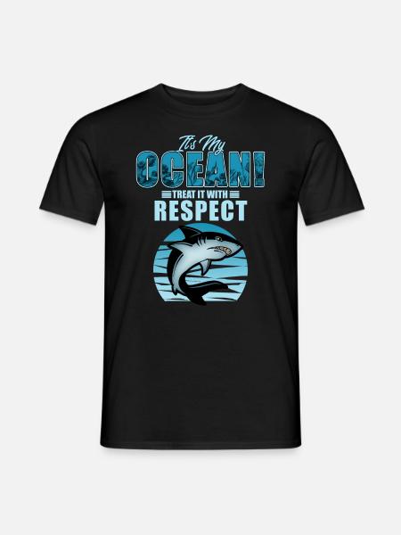 requin - T-shirt homme - noir