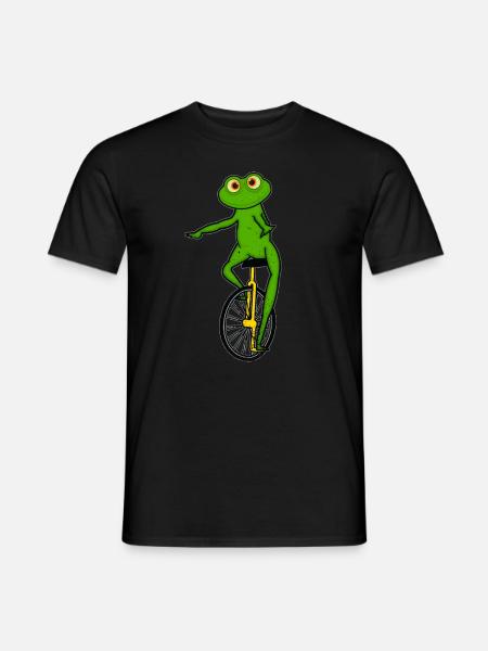 Monocycle, grenouille monocycle - T-shirt homme - noir