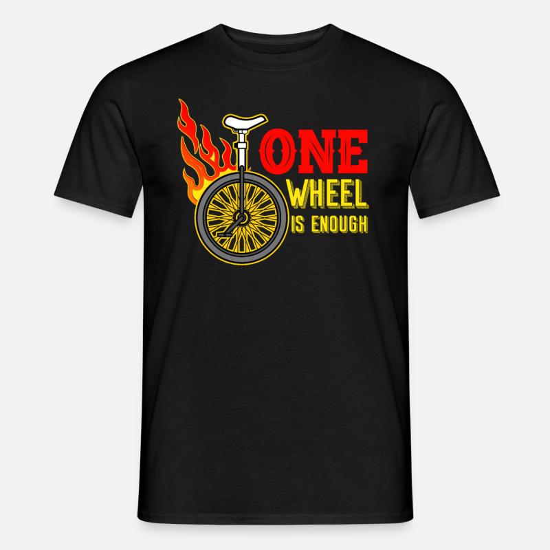 Einrad - Männer T-Shirt - Schwarz