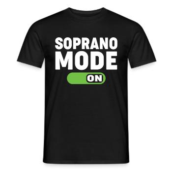 soprano mode on - Men's T-Shirt - black - Front - AI Model Male 178 light (178cm)