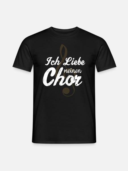 Ich liebe meinen Chor - Männer T-Shirt - Schwarz