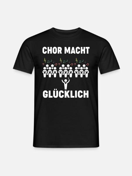 chor macht glucklich - Männer T-Shirt - Schwarz