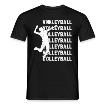 volley-ball volley-ball volley-ball - T-shirt homme - noir - Devant - AI Model Male 178 light (178cm)