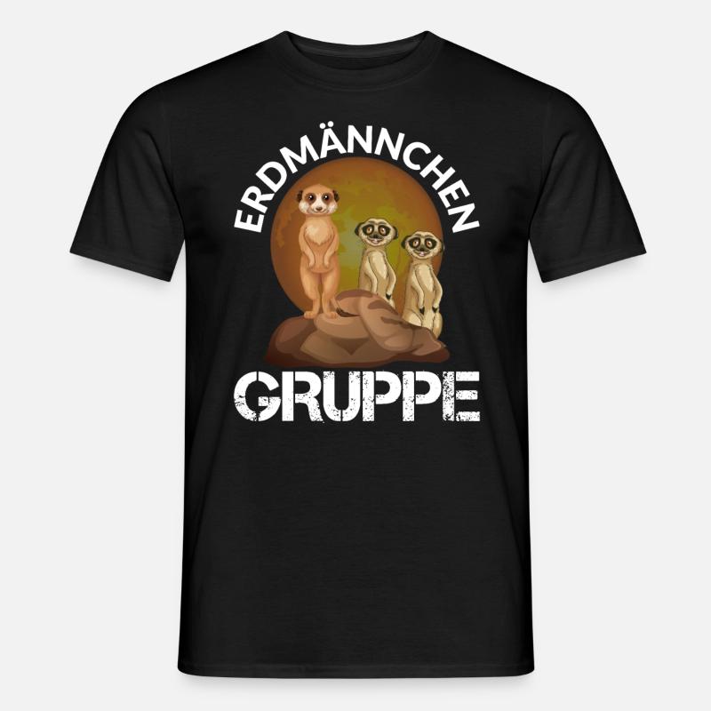ERDMÄNNCHEN GRUPPE - Männer T-Shirt - Schwarz