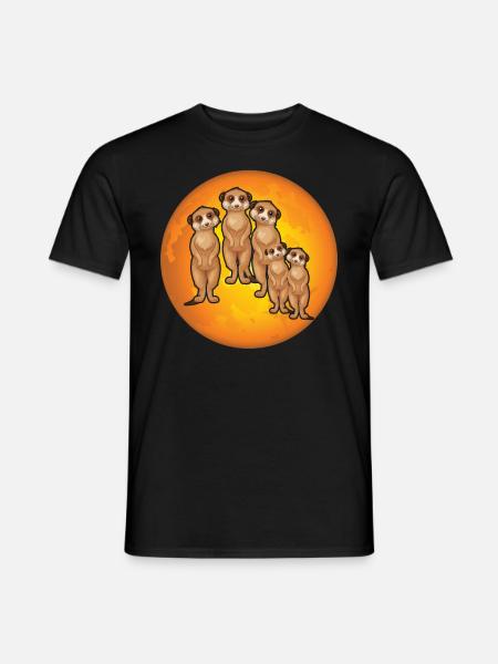 The meerkat family - Men's T-Shirt - black