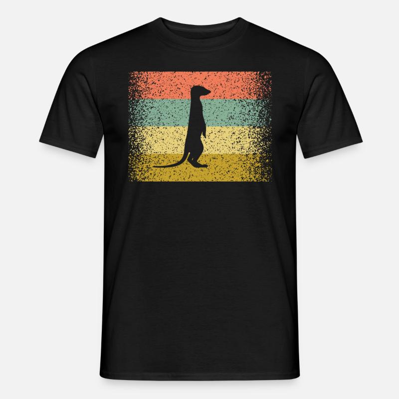 Das bunte Erdmännnchen - Männer T-Shirt - Schwarz