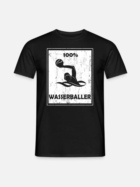 100% WASSERBALLER - Männer T-Shirt - Schwarz