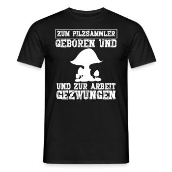Zum Pilzsammler Geboren - Männer T-Shirt - Schwarz - Vorne - AI Model Male 178 light (178cm)