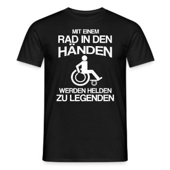 MIT EINEM RAD IN DEN HÄNDEN - Männer T-Shirt - Schwarz - Vorne - AI Model Male 178 light (178cm)