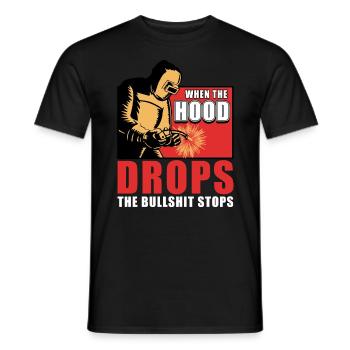 Welding - Men's T-Shirt - black - Front - AI Model Male 178 light (178cm)