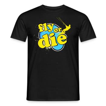 Kitesurfing, Kiteboarding - Männer T-Shirt - Schwarz - Vorne - AI Model Male 178 light (178cm)